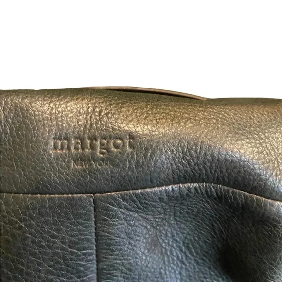 Margot black leather hobo bag. Short and long removable straps - Picture 3 of 7